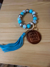 Load image into Gallery viewer, Ma Keychain Wristlet - Light Blue
