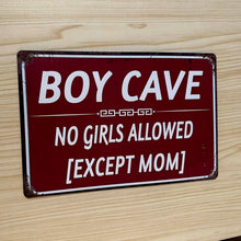 Load image into Gallery viewer, Creative Tin Sign 8X12 - Boy Cave
