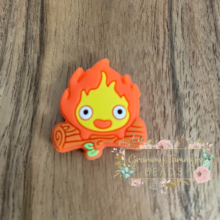 Fire Silicone Focal Bead