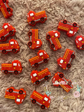 Load image into Gallery viewer, Fire Truck Shape Silicone Beads - 1 Count Focal Beads
