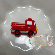 Load image into Gallery viewer, Focal - Fire Truck Shape Silicone Beads 1 Count Focal Beads
