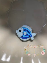 Load image into Gallery viewer, Fish - Blue Silicone Focal Bead
