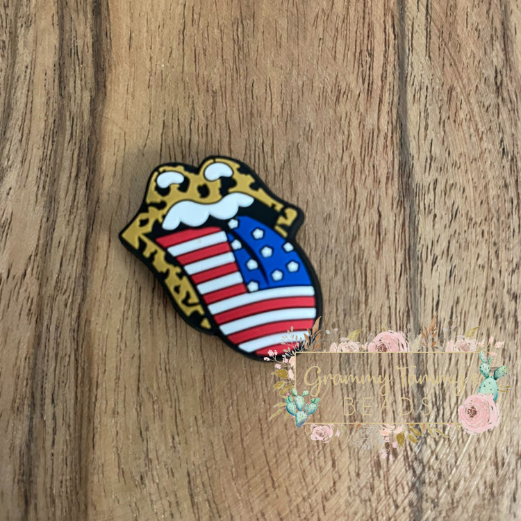 Flag Tongue - Silicone Focal Bead