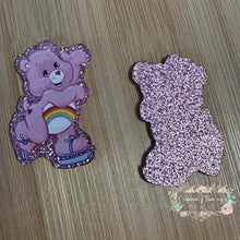 Load image into Gallery viewer, Flatbacks - Pink Bear - Pink Glitter Back - One Count Glitter Flatback
