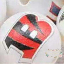 Load image into Gallery viewer, Football 16mm Beads - One Count Cincinnati Bengals 2 16mm Acrylic Beads
