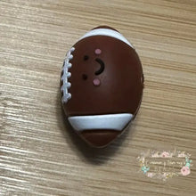 Load image into Gallery viewer, Football - 3D - Smiling - Silicone Focal Bead Silicone Focal Bead
