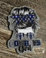 Load image into Gallery viewer, Cowboys Girl Glitter Flatback Glitter Flatback
