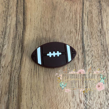 Load image into Gallery viewer, Football - Flat Silicone Focal Bead
