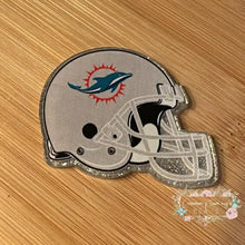 Load image into Gallery viewer, FOOTBALL HELMET - Dolphins Helmet Glitter Flatback Glitter Flatback
