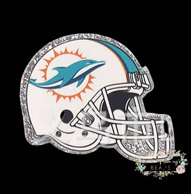 Dolphins Helmet Glitter Flatback Glitter Flatback