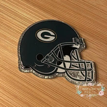 Load image into Gallery viewer, FOOTBALL HELMET - Packers - Glitter Flatbacks Glitter Flatback
