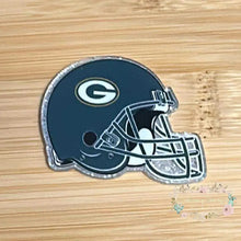 Load image into Gallery viewer, FOOTBALL HELMET - Packers - Glitter Flatbacks Glitter Flatback
