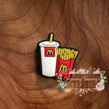 Load image into Gallery viewer, Drink &amp; Fries Silicone Focal Beads
