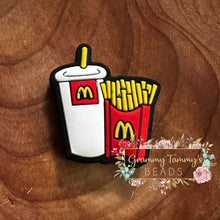 Load image into Gallery viewer, Drink &amp; Fries Silicone Focal Beads
