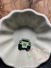 Load image into Gallery viewer, Fun Truck - Green Silicone Focal Beads
