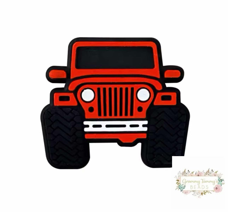 Fun Truck - Red Silicone Focal Bead