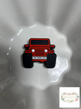 Load image into Gallery viewer, Focal - Jeep Red Silicone Focal Bead
