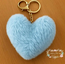 Load image into Gallery viewer, Fuzzy Heart Keychain Keychain

