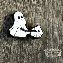 Load image into Gallery viewer, Ghost &amp; Dog Ghost - Silicone Focal Bead silicone
