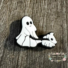 Load image into Gallery viewer, Ghost &amp; Dog Ghost - Silicone Focal Bead silicone
