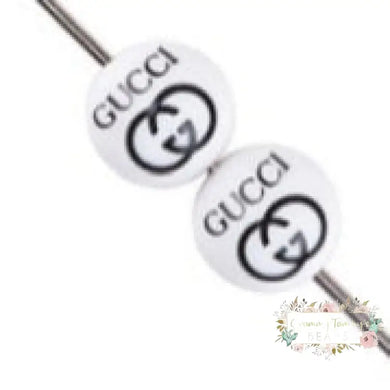 15mm GiGi Black And White Silicone Beads 15mm Round Silicone Beads