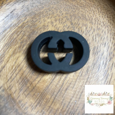 Gigi Black Silicone Focal Beads