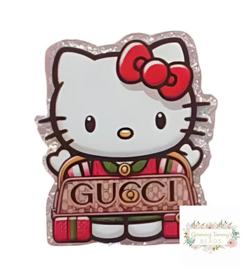 Gigi Kitty Glitter Flatback