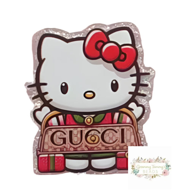 Gigi Kitty Glitter Flatback