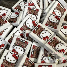 Load image into Gallery viewer, GiGi Kitty White Square Silicone Focal Bead Silicone Focal Bead
