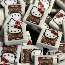 Load image into Gallery viewer, GiGi Kitty White Square Silicone Focal Bead Silicone Focal Bead
