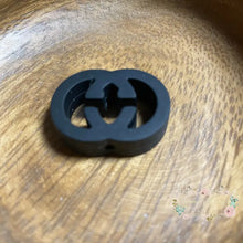 Load image into Gallery viewer, Gigi Black Silicone Focal Beads
