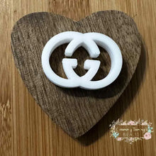 Load image into Gallery viewer, GiGi White Letters - Silicone Focal Bead Silicone Focal Bead
