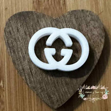 Load image into Gallery viewer, GiGi White Letters - Silicone Focal Bead Silicone Focal Bead
