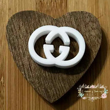 Load image into Gallery viewer, GiGi White Letters - Silicone Focal Bead Silicone Focal Bead
