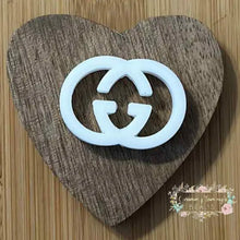Load image into Gallery viewer, GiGi White Letters - Silicone Focal Bead Silicone Focal Bead
