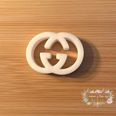 GiGi Letters - White Silicone Focal Bead Silicone Focal Bead