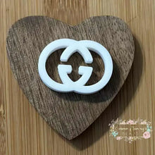 Load image into Gallery viewer, GiGi White Letters - Silicone Focal Bead Silicone Focal Bead
