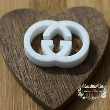 Load image into Gallery viewer, GiGi White Letters - Silicone Focal Bead Silicone Focal Bead
