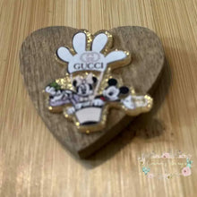 Load image into Gallery viewer, GiGi Mouse Balloon - Gold Glitter Flatback Glitter Flatback

