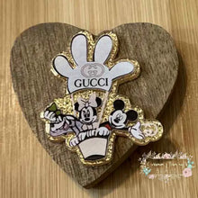 Load image into Gallery viewer, GiGi Mouse Balloon - Gold Glitter Flatback Glitter Flatback
