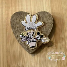 Load image into Gallery viewer, GiGi Mouse Balloon - Gold Glitter Flatback Glitter Flatback
