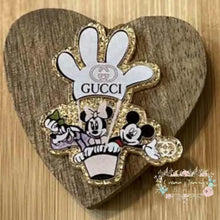 Load image into Gallery viewer, GiGi Mouse Balloon - Gold Glitter Flatback Glitter Flatback
