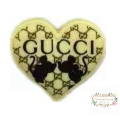 Gigi Mouse Heart Silicone Focal Bead