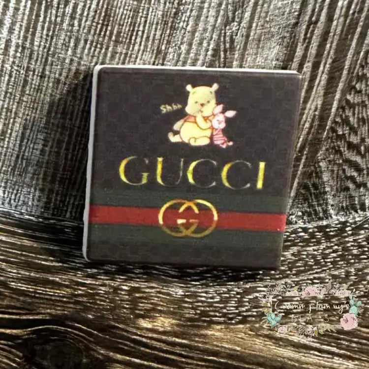 GiGi Pooh & Piglet Silicone Focal Bead Silicone Square Bead