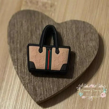 Load image into Gallery viewer, GiGi Tan Purse Silicone Focal Bead Focal Beads
