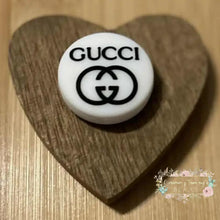 Load image into Gallery viewer, GiGi Black &amp; White Silicone Focal Bead - 1 Count Silicone Focal Bead
