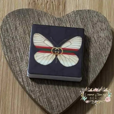 GiGi Butterfly Silicone Square Bead Silicone Focal Bead