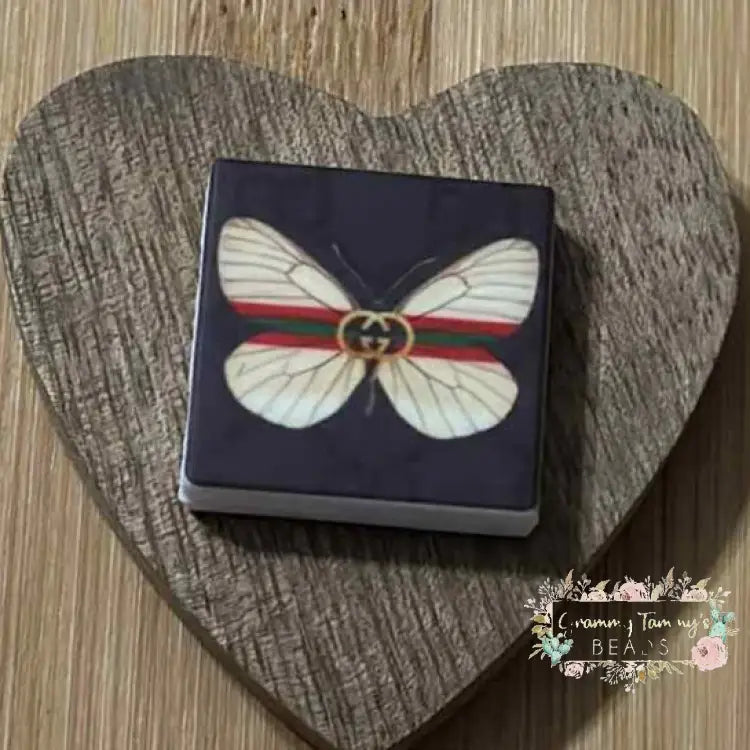 GiGi Butterfly Silicone Square Bead Silicone Focal Bead
