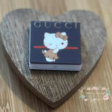 Load image into Gallery viewer, GiGi Kitty Square Silicone Focal Bead Silicone Square Bead
