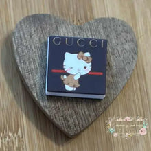 Load image into Gallery viewer, GiGi Kitty Square Silicone Focal Bead Silicone Square Bead
